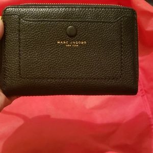 Marc Jacobs Zip Phone Wristlet Black Leather